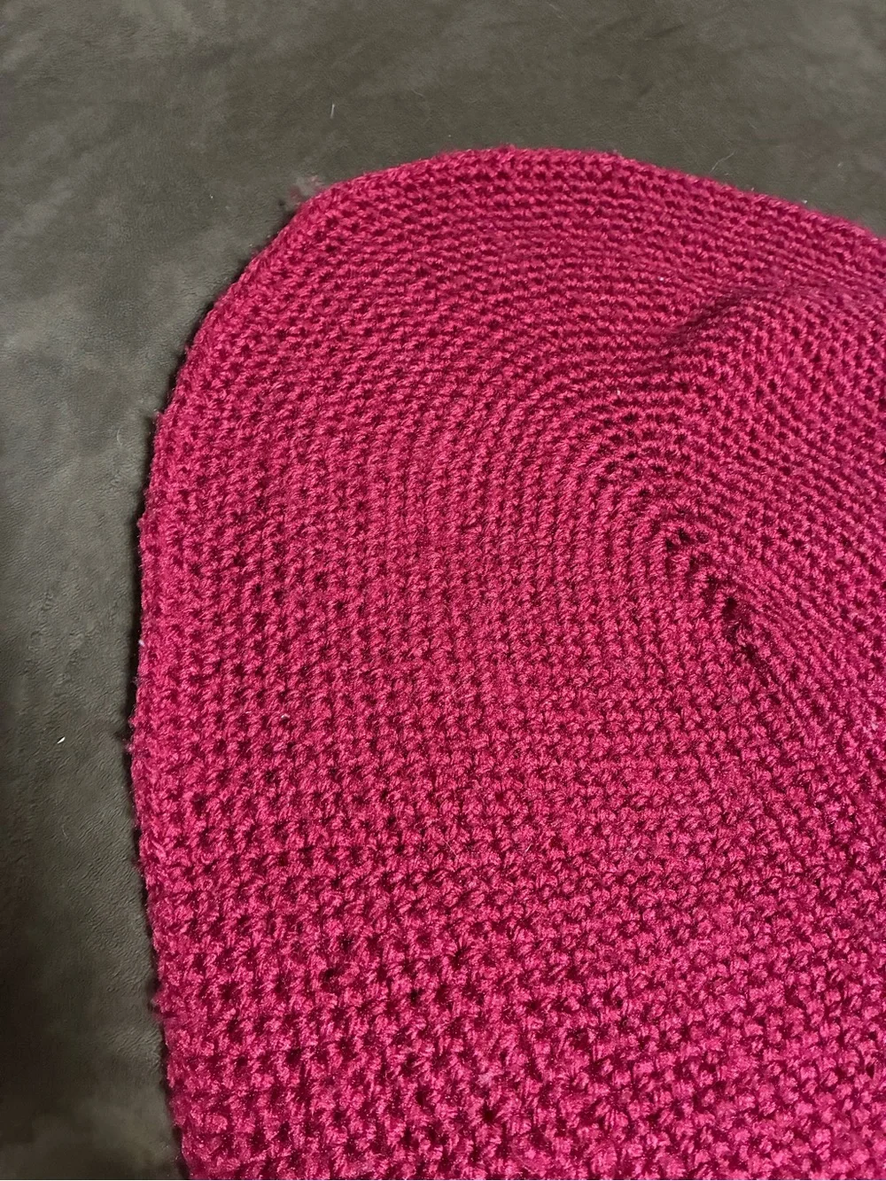 Handmade Heart-Shaped rug red
